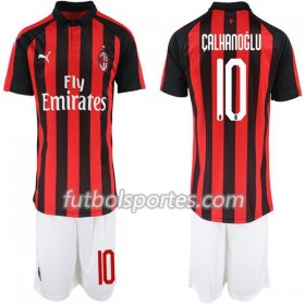 Camisetas AC Milan Hakan Calhanoglu 10 Niño Primera Equipacion 2018/2019